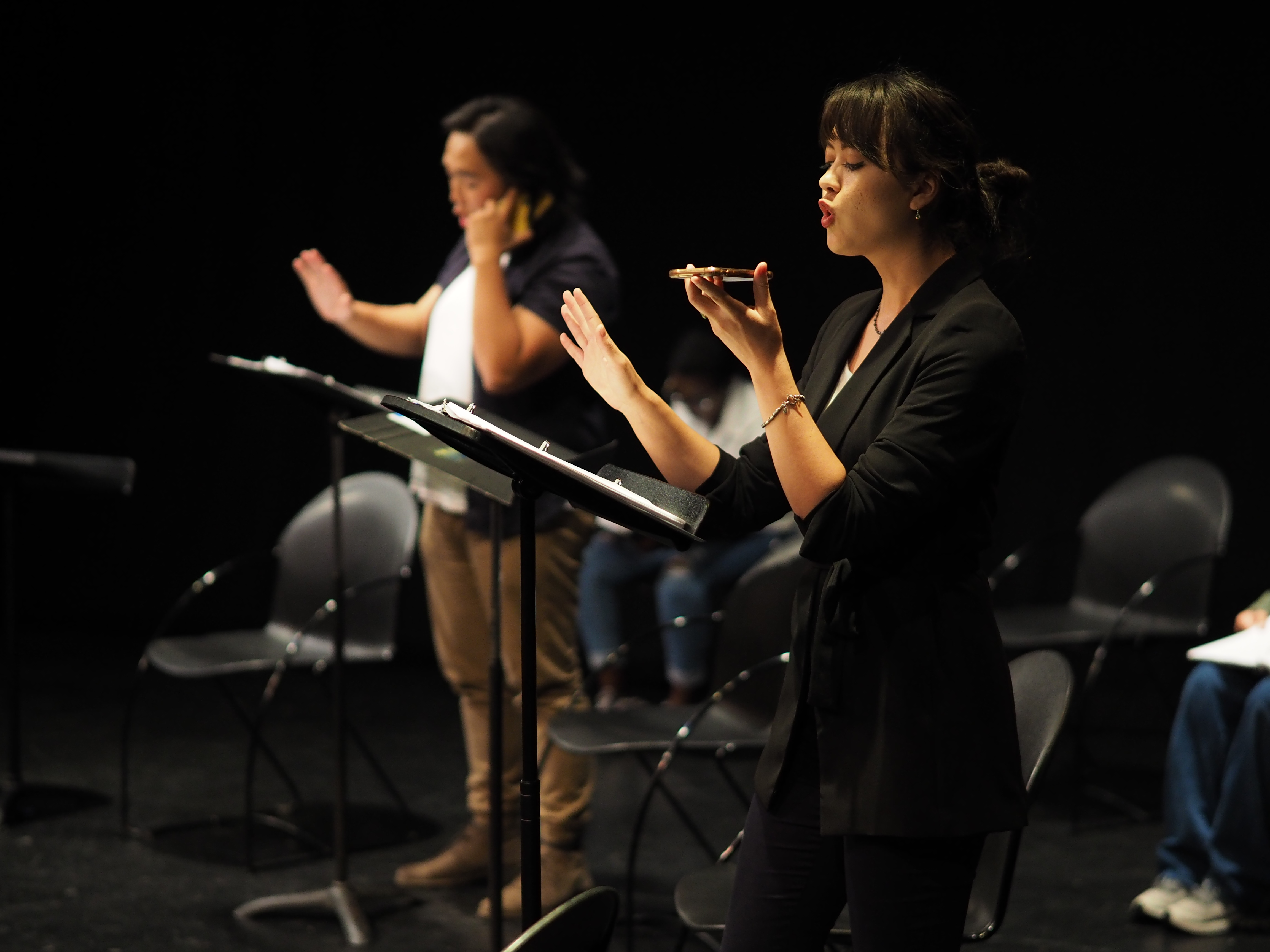 Andrew Truong and Kat Cleave in staged reading from 2019