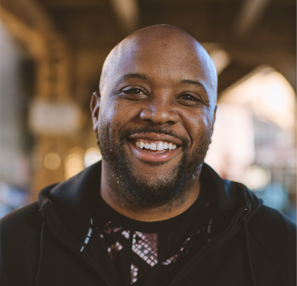 headshot of Idris Goodwin, playwright