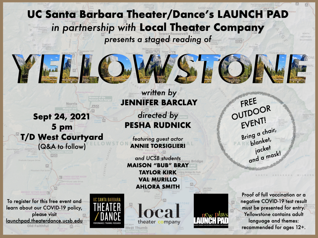 Flyer for Yellowstone staged reading